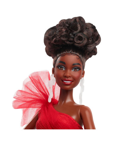 Muñeca Barbie 2024 de Vacaciones con Vestido a Cuadros