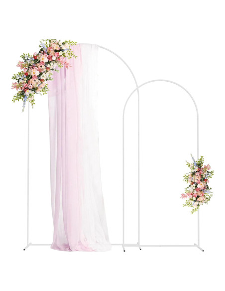 Soporte de Arco Metálico Fomcet 2 Piezas Blanco 2.19m y 1.83m Soporte de Arco Metálico Fomcet 2 Piezas Blanco 2.19m y 1.83m