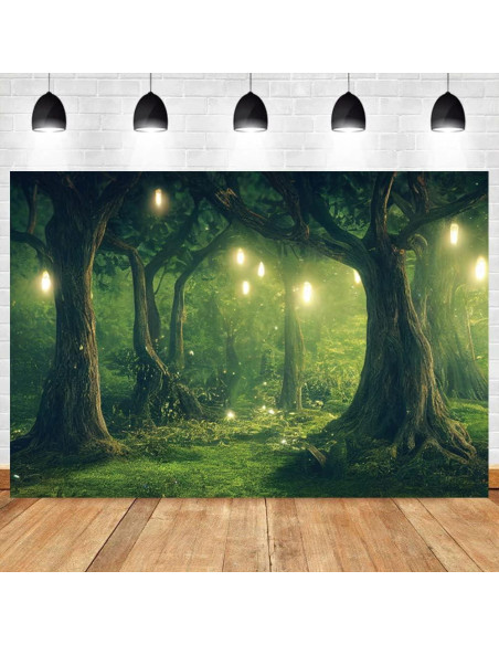 Fondo de Fotografía Renaiss 3x2.5m Bosque Encantado Poliester Fondo de Fotografía Renaiss 3x2.5m Bosque Encantado Poliester