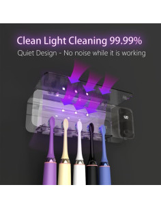 Soporte para Cepillos de Dientes SARMOCARE Gris con Secado y Temporizador 2