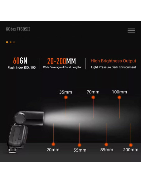Flash Godox TT685II-C Inalámbrico para Canon 1/8000s HSS Flash Godox TT685II-C Inalámbrico para Canon 1/8000s HSS