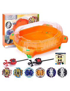 Juego de Tops de Batalla COCOFOX 6 Piezas con Estadio