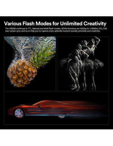 Flash Godox V860III-N para Nikon, TTL HSS 1/8000s, 480 Flashes