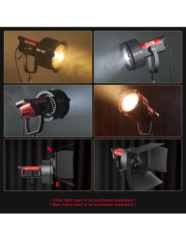 Lente Fresnel GVM F60 para Luz LED con Montura Bowens