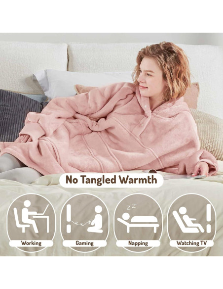 Sudadera Térmica Portátil Grados de Comodidad Rosa 96.5x81.3cm Sudadera Térmica Portátil Grados de Comodidad Rosa 96.5x81.3cm