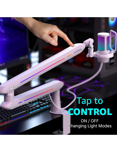 Brazo de Micrófono RGB IXTECH Ajustable para Streaming 68.58cm Brazo de Micrófono RGB IXTECH Ajustable para Streaming 68.58cm