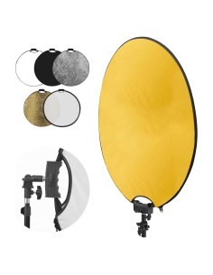 Reflector de Fotografía 80cm 5 en 1 EZ-80F con Adaptador