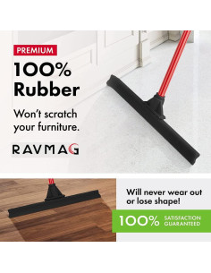 Raspador de Piso RAVMAG 45.72 cm con Mango de 139.7 cm 2