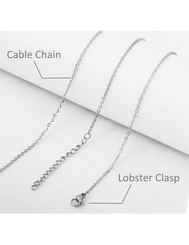 Collar de Nombre Personalizado AOLO Acero Inoxidable 40.64 cm