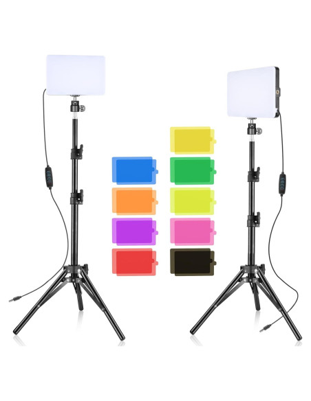 Kit de Luz de Video LED SEDGEWIN 2 Piezas 6500K USB con Trípode Kit de Luz de Video LED SEDGEWIN 2 Piezas 6500K USB con Trípode