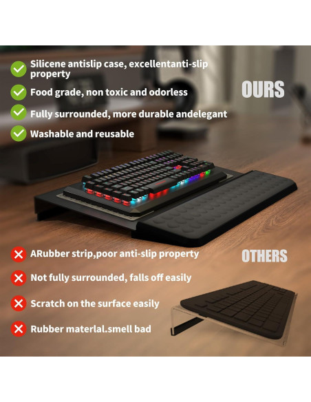 Soporte Ergonómico para Teclado Haonon con Reposamuñecas Soporte Ergonómico para Teclado Haonon con Reposamuñecas