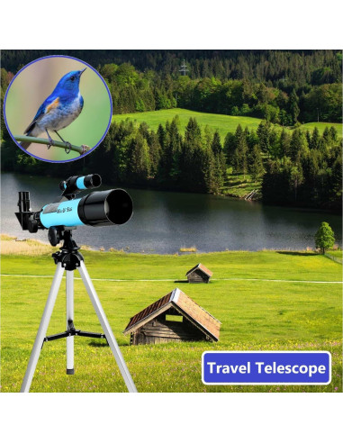 Telescopio Refractor MaxUSee F360X50mm con 3 Oculares y Trípode