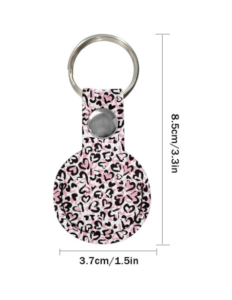 Funda de Llave Rnyleeg Diseño Corazón Leopardo Rosa Funda de Llave Rnyleeg Diseño Corazón Leopardo Rosa