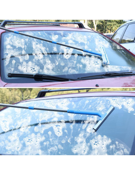 Kit de Limpieza de Ventanas Mitclear con Mango Telescópico 145 cm Kit de Limpieza de Ventanas Mitclear con Mango Telescópico 145 cm