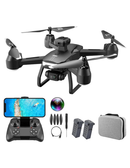 Dron Hylukon 6K Plegable con Evitación de Obstáculos y 2 Baterías