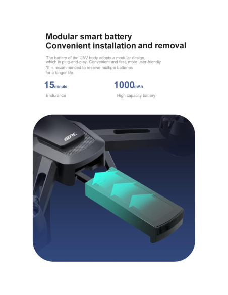 Dron Hylukon 6K Plegable con Evitación de Obstáculos y 2 Baterías