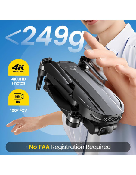 Dron DEERC 4K EIS con Gimbal de 2 Ejes y GPS - 243g Dron DEERC 4K EIS con Gimbal de 2 Ejes y GPS - 243g