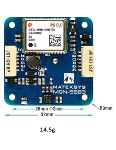 Matek GNSS NEO-M9N y Brújula QMC5883L para Drone RC 2