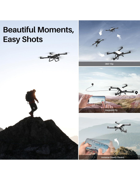 Dron SIMREX X900 Cuadcóptero HD 1080P Plegable Blanco Dron SIMREX X900 Cuadcóptero HD 1080P Plegable Blanco