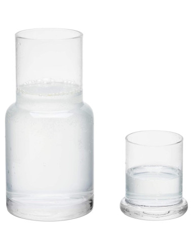 Juego de jarra y vaso BlogBlog 900ml vidrio transparente