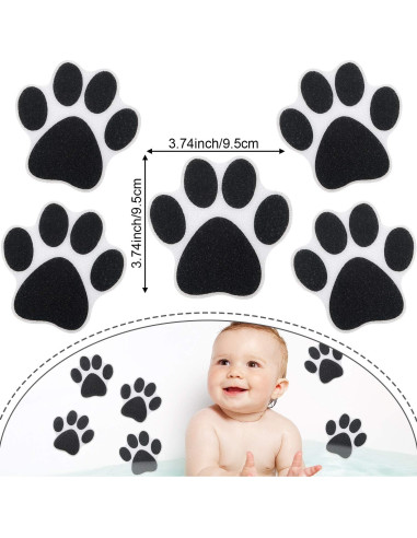 Calcomanías Antideslizantes Mudder 20 Pcs Huellas para Baño