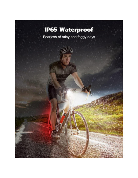 Luces de Bicicleta Recargables Zewdov Q5 IP65 200+50 Lúmenes Luces de Bicicleta Recargables Zewdov Q5 IP65 200+50 Lúmenes