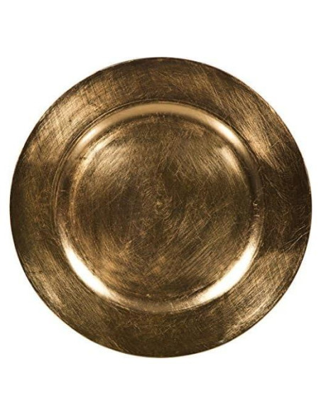 Plato Cargador Palais Dinnerware 33 cm Dorado Cepillado (Juego de 4) Plato Cargador Palais Dinnerware 33 cm Dorado Cepillado (Juego de 4)
