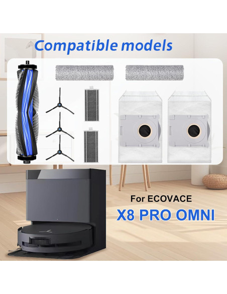 Kit de Reemplazo 10 Piezas para Aspiradora ECOVACS DEEBOT X8 PRO Kit de Reemplazo 10 Piezas para Aspiradora ECOVACS DEEBOT X8 PRO