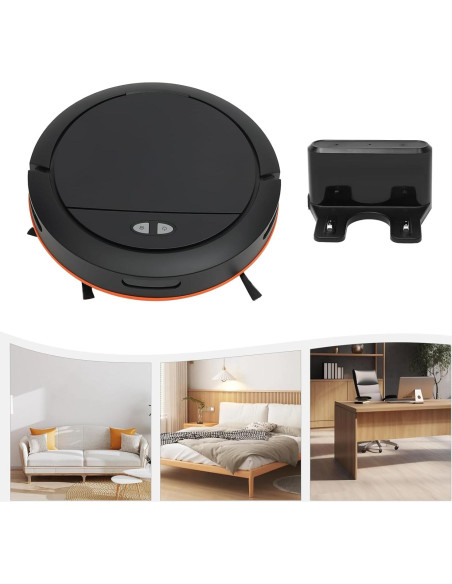 Robot Aspirador Inalámbrico Porkke 3 en 1 2700Pa Negro Robot Aspirador Inalámbrico Porkke 3 en 1 2700Pa Negro