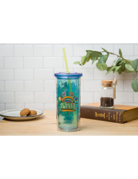 Vaso Frío Alto Silver Buffalo Jungle Cruise 590ml con Tapa Vaso Frío Alto Silver Buffalo Jungle Cruise 590ml con Tapa