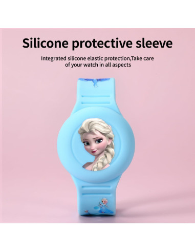 2 Pack Pulsera de Silicona Impermeable para AirTag Niños Princesa