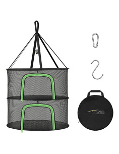 Estante de Secado de Hierbas iPower 2 Capas 61 cm Plegable