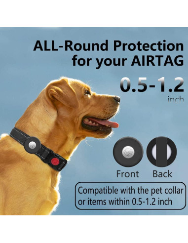 Soporte para Collar de Perro Airtag PANZZDA Funda Silicona
