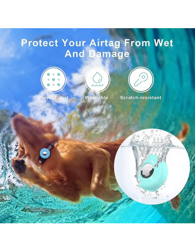 Soporte para Collar de Perro Airtag PANZZDA Funda Silicona