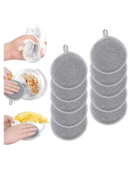 Trapos de Lavado de Platos Iaredon 10 Pcs Reutilizables Doble Capa Trapos de Lavado de Platos Iaredon 10 Pcs Reutilizables Doble Capa