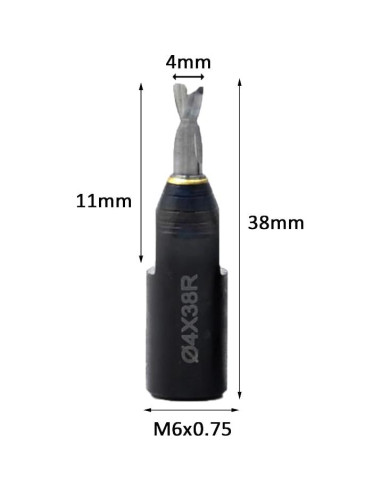 Cortador Hopson Tools Carburo Sólido 4mm para Madera