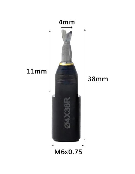Cortador Hopson Tools Carburo Sólido 4mm para Madera Cortador Hopson Tools Carburo Sólido 4mm para Madera