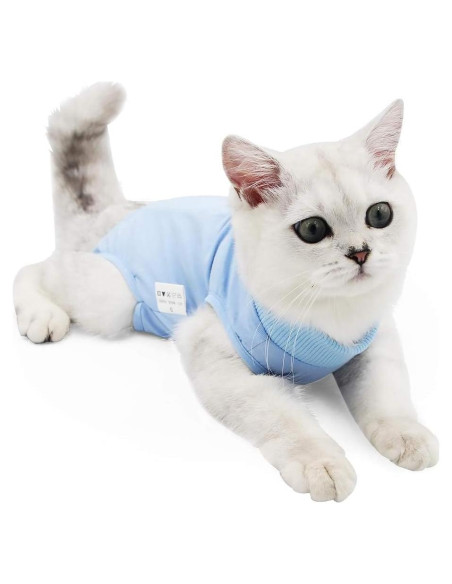 Traje de Recuperación Quirúrgica para Gatos Kodervo Azul Pequeño Traje de Recuperación Quirúrgica para Gatos Kodervo Azul Pequeño