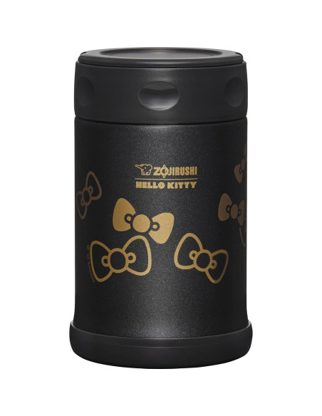 Tarro de Comida Zojirushi 500ml Acero Inoxidable Hello Kitty Negro Tarro de Comida Zojirushi 500ml Acero Inoxidable Hello Kitty Negro