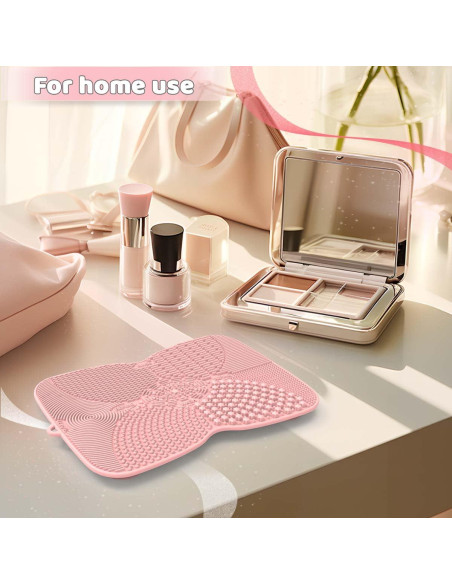 Almohadilla Limpiadora de Brochas de Maquillaje Silicona Rosa Almohadilla Limpiadora de Brochas de Maquillaje Silicona Rosa