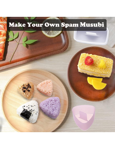 Kit de Moldes para Sushi VKZATVN - 3 Piezas Rosa/Blanco Kit de Moldes para Sushi VKZATVN - 3 Piezas Rosa/Blanco