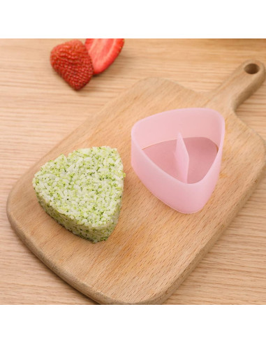 Kit de Moldes para Sushi VKZATVN - 3 Piezas Rosa/Blanco