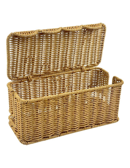 Caja Organizadora de Cables YEXEXINM 29.5x12.7cm Plástico Ratan Caja Organizadora de Cables YEXEXINM 29.5x12.7cm Plástico Ratan