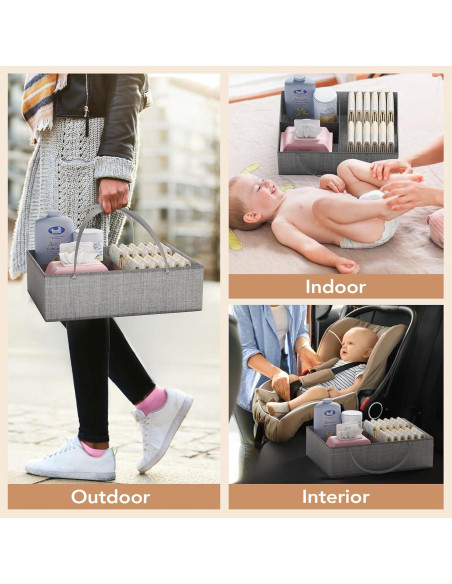 Organizador de Pañales BBLIKE 3 Niveles con Ruedas y Canasta Organizador de Pañales BBLIKE 3 Niveles con Ruedas y Canasta