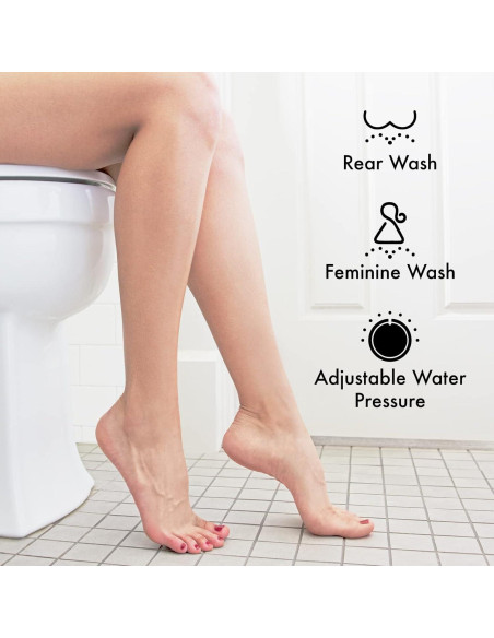 Accesorio de Bidet Shikitek Negro, Doble Boquilla, Instalación Fácil Accesorio de Bidet Shikitek Negro, Doble Boquilla, Instalación Fácil