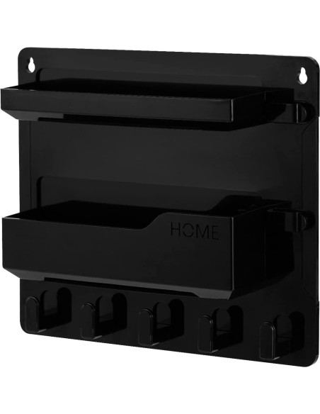 Organizador de Estante de Pared JUMEIHUI Negro 25.9x22.4cm Organizador de Estante de Pared JUMEIHUI Negro 25.9x22.4cm