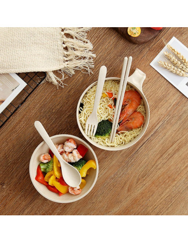 Juego de Tazones de Ramen para Microondas Genérico 1200ml Azul