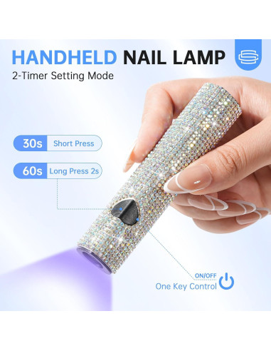 Lámpara UV para Uñas de Gel CHRISTINE SHELLY Portátil 300mAh