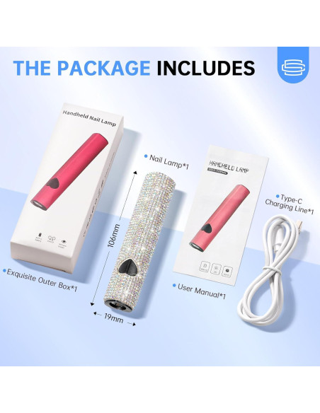 Lámpara UV para Uñas de Gel CHRISTINE SHELLY Portátil 300mAh Lámpara UV para Uñas de Gel CHRISTINE SHELLY Portátil 300mAh