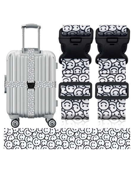 Correas de Equipaje Leehoom 2 Paquetes 5cm x 198cm Nylon Correas de Equipaje Leehoom 2 Paquetes 5cm x 198cm Nylon